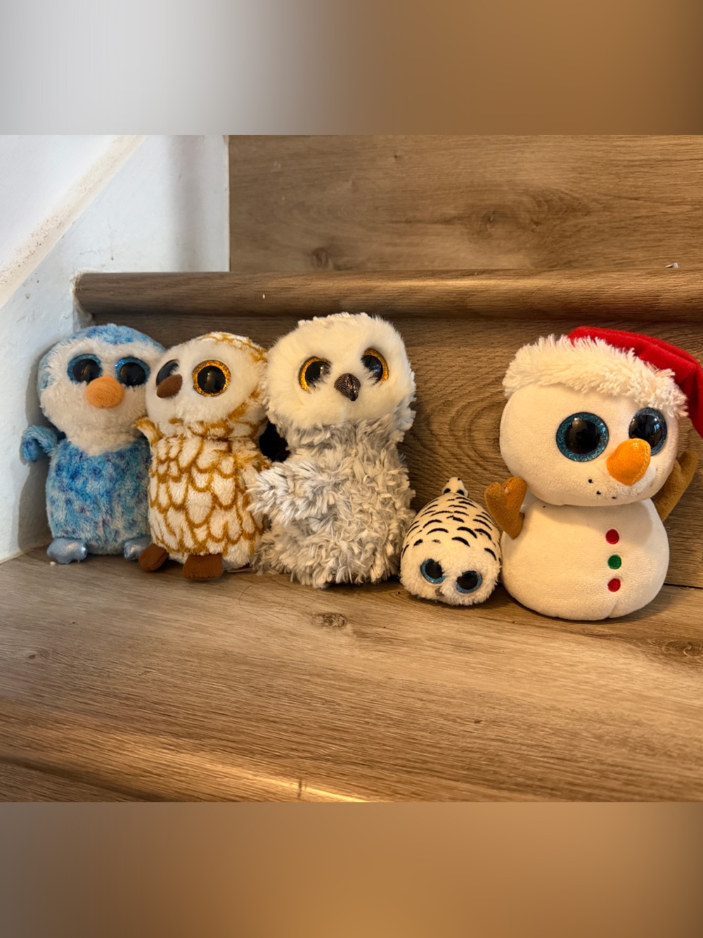 Lot of 5 TY Beanie Boos Plush – Ice Cube, Swoops, Nellie, Owlette & Scoop